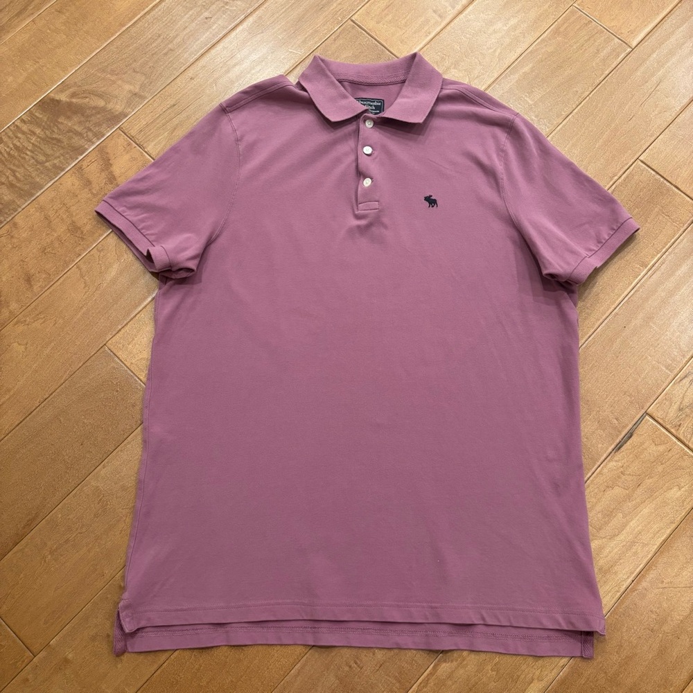 Abercrombie & Fitch Men’s Cotton Polo Short Sleeve Size XXL Lilac Punk